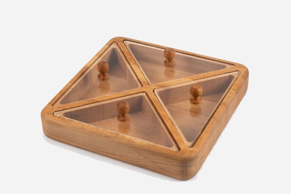 اردو خوری مربع 4 خانه چوبی نیوهوم NH25-1009 - Image 1