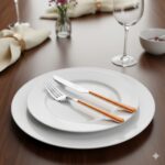 سرویس کارد و چنگال 12 پارچه نیوهوم سفید ته صاف