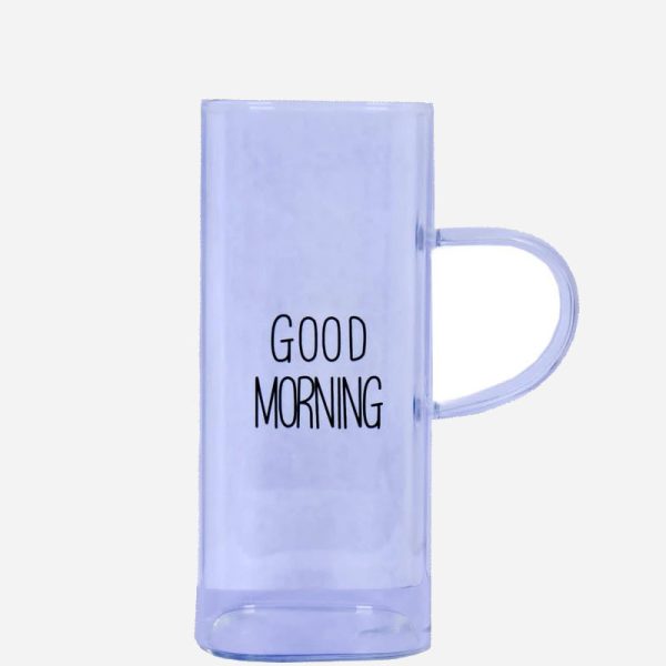 لیوان پیرکس مربع مدل GOOD MORNING