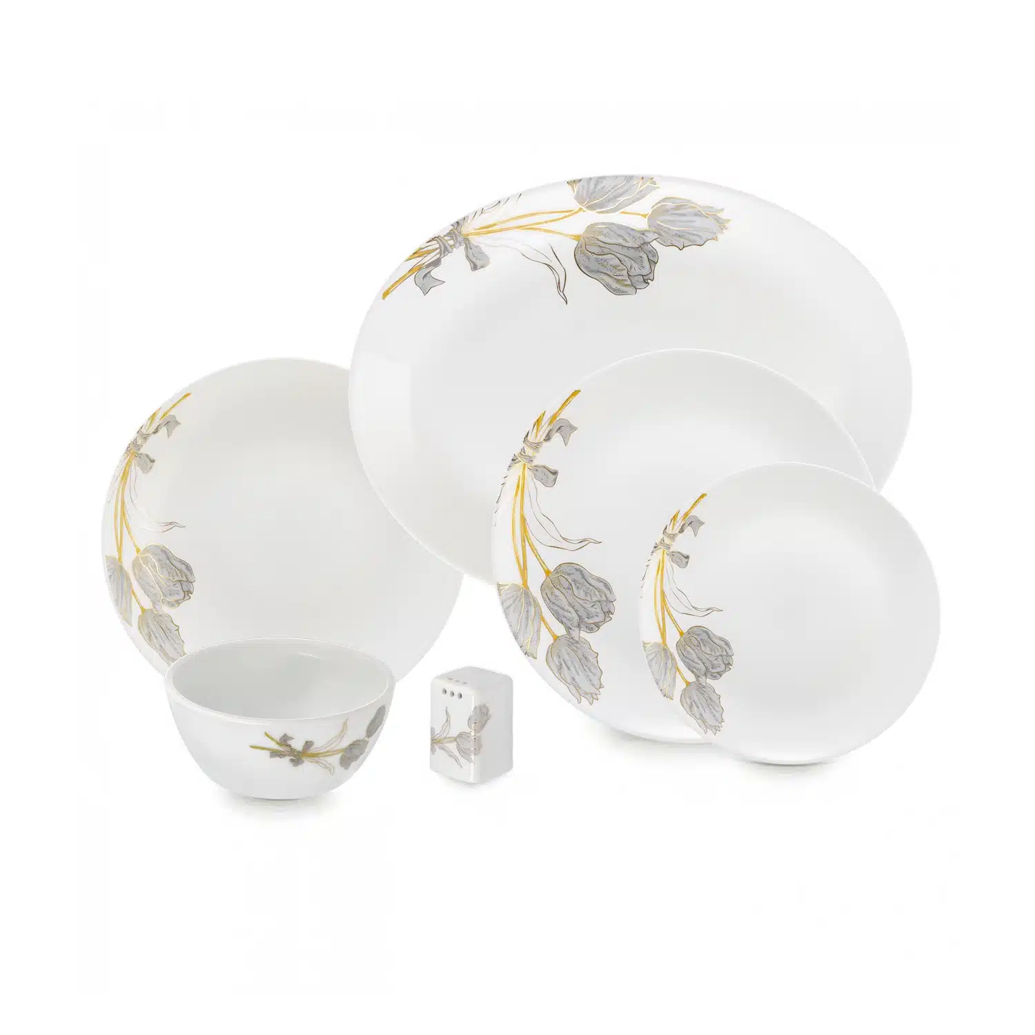 28-با-سایه-5 سرویس غذا خوری 25 پارچه اوپال هومیت طرح دانژه طوسی - Image 1