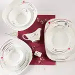 سرویس غذا خوری 40 پارچه اوپال هومیت طرح ملینا قرمز مربع