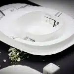 سرویس غذا خوری 40 پارچه اوپال هومیت طرح شایا خاکستری