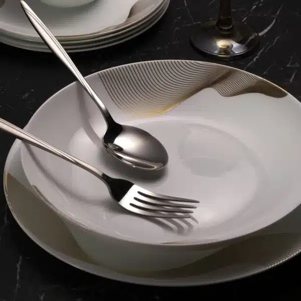 سرویس غذا خوری 28 پارچه اوپال هومیت طرح آیما طلایی - Image 1
