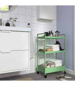 ترولی ایکیا مدل NISSAFORS رنگ سبز 1 ایکیا مدل nissafors رنگ سبز 2