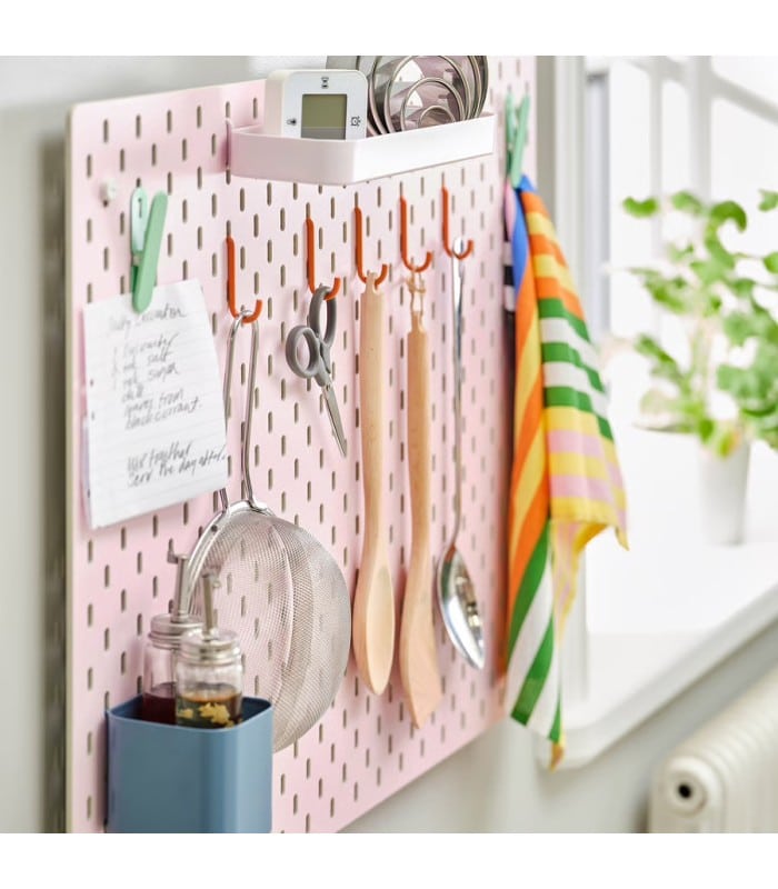 شلف-پگ-بورد-ایکیا-مدل-skådis-رنگ-صورتی (3) شلف پگ بورد ایکیا مدل SKÅDIS رنگ صورتی - Image 3