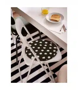 نشیمنگاه صندلی و چهارپایه ایکیا مدل ÄNGSFRÄKEN سیاه و سفید