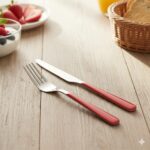 کارد و چنگال توت فرنگی دسته کریستال - Image 2