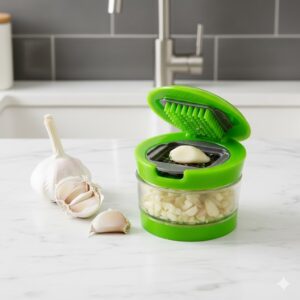 سیر خردکن دستی سبز 2 تیغه Garlic chopper