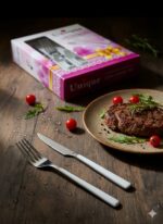 کارد و چنگال یونیک جرمنی دسته کریستال - Image 2