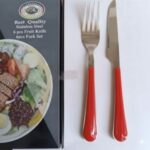 کارد و چنگال توت فرنگی دسته کریستال - Image 5