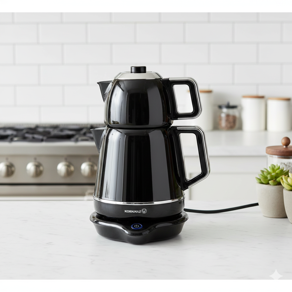 Gemini_Generated_Image_bn9gm7bn9gm7bn9g چای ساز مشکی مدل Caytema A331 کرکماز - Image 1