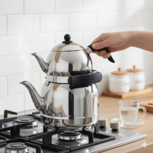 کتری و قوری استیل مدل Ornella A220 کرکماز 1 Gemini Generated Image ml1gmiml1gmiml1g