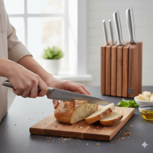 ست چاقو ۵ پارچه با استند چوب اقاقیا کرکماز مدل Vertex A502-01 1 Gemini Generated Image yxrp1fyxrp1fyxrp