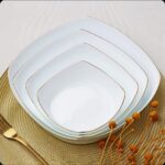 سرویس پذیرایی 4 پارچه دیلایت مربع لب طلا ۴۰۰