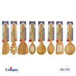 سرویس 8 پارچه کفگیر ملاقه چوبی یونیک UN-1112 - Image 2