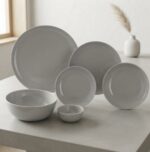 سرویس غذا خوری ۲۶ پارچه آرکوپال قالب دیوالی طرح طوسی گلدن اوپال - تصویر 3