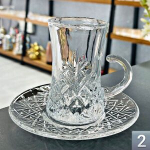 استکان ونعلبکی دلی گلس کد ۴۱۵D - تصویر 2