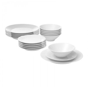 سرویس غذاخوری پرسلن سفید ایکیا مدل IKEA 365+ هجده پارچه