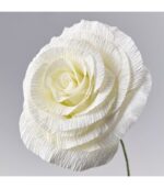 شاخه گل رز سفید سفید مدل SMYCKA سایز ۵۰ سانتی متری - تصویر 2