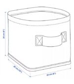 سبد پارچه ای آویز ایکیا مدل PURRPINGLA سایز 25x20x20 - تصویر 6