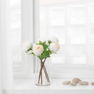 گل پیونی مصنوعی ایکیا مدل SMYCKA سفید - تصویر 2