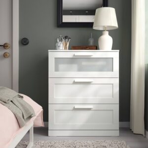 دراور 3 کشو ایکیا مدل BRIMNES سایز 78x95 - تصویر 2