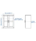 کمد ایکیا مدل BRIMNES سایز 78x95 - تصویر 6
