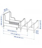 تختخواب کودک نوجوان قابل تنظیم ایکیا IKEA مدل BUSUNGE - تصویر 5