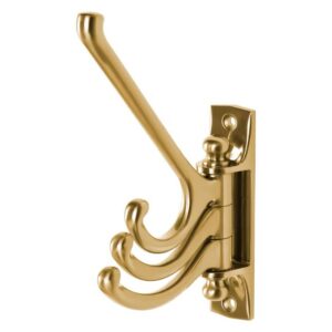 آویز لباس طلایی ایکیا مدل KAMPIG دارای 3 بازو