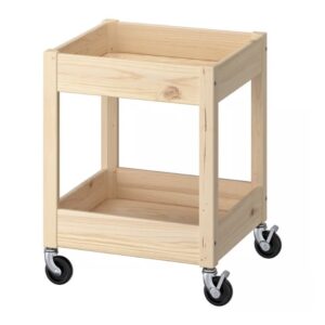 ترولی چوبی ایکیا مدل LOSHULT سایز 38x38x49