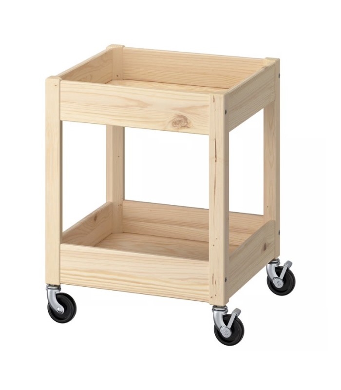 ترولی چوبی ایکیا مدل LOSHULT سایز 38x38x49 ترولی چوبی ایکیا مدل LOSHULT سایز 38x38x49