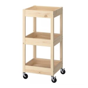 ترولی چوبی ایکیا مدل LOSHULT سایز 38x38x82