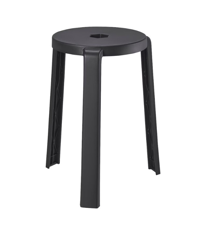 چهارپایه پلاستیکی ایکیا مدل IBBARBO ارتفاع 45 سانتیمتر چهارپایه پلاستیکی ایکیا مدل IBBARBO خاکستری تیره با ارتفاع 45 سانتیمتر