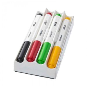 ماژیک و تخته پاک کن وایت برد ایکیا مدل MÅLA چهار رنگ