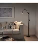 چراغ ایستاده کنار مبلی ایکیا مدل NAVLINGE رنگ مشکی - تصویر 2