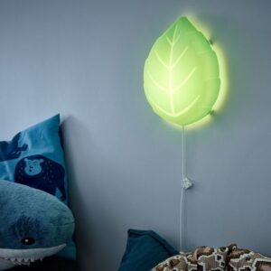 چراغ خواب LED دیواری ایکیا مدل UPPLYST طرح برگ سبز - تصویر 2