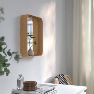 آینه دور چوبی ایکیا مدل DVÄRGSYREN سایز 28x37 - تصویر 2