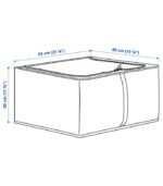 جعبه ذخیره سازی لباس ایکیا مدل PARKLA سایز 55x49x30 - تصویر 6