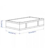 باکس ذخیره سازی ایکیا مدل SKUBB سایز 93x55x19 خاکستری تیره - تصویر 5