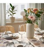 رومیزی پارچه ایی ایکیا مدل SOMMARFLOX سایز145x145 - تصویر 3