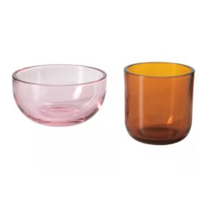 ست جاشمعی شیشه‌ای ایکیا مدل TALLTITA دو عددی