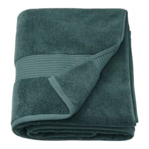 حوله حمام ایکیا مدل FREDRIKSJON سایز 100x150 فیروزه ایی تیره