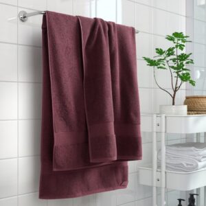 حوله حمام ایکیا مدل FREDRIKSJON سایز 100x150 قرمز تیره - تصویر 2