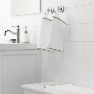حوله دست ایکیا مدل VIKFJÄRD رنگ سفید سایز 30x30 - تصویر 2