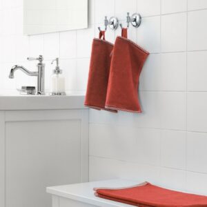 حوله دست ایکیا مدل VIKFJÄRD رنگ قرمز سایز 30x30 - تصویر 2