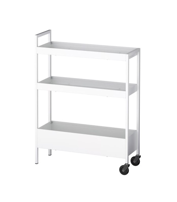 ترولی سفید ایکیا مدل NISSAFORS سایز 51x19x67 ترولی سفید ایکیا مدل NISSAFORS سایز 51x19x67
