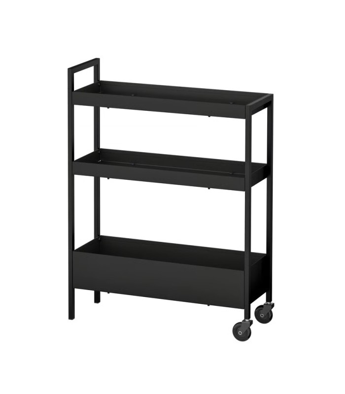 ترولی مشکی ایکیا مدل NISSAFORS سایز 51x19x67 ترولی مشکی ایکیا مدل NISSAFORS سایز 51x19x67