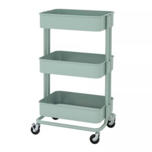 ترولی ایکیا مدل RÅSKOG رنگ فیروزه ایی روشن